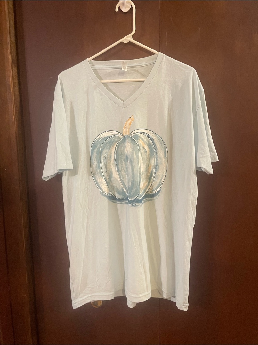 Next Level Apparel Pale Blue V-Neck Women's Tee